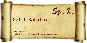 Szili Katalin névjegykártya