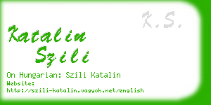 katalin szili business card